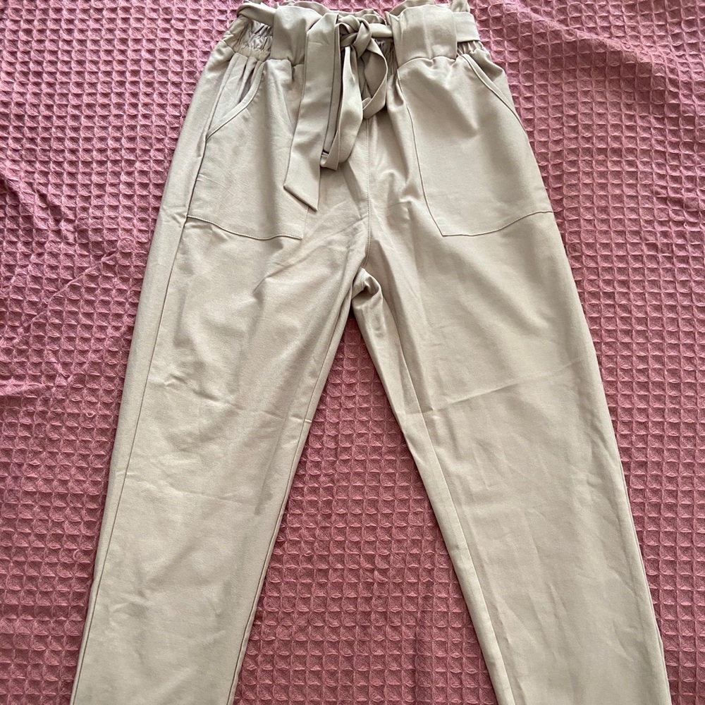 Beige/Tan Pants with tie